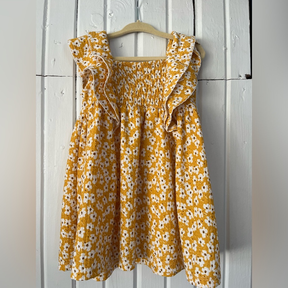 ZARA girls yellow floral dress